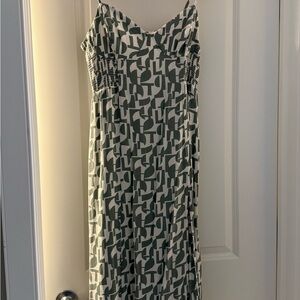 Dynamite Green and White Patterned Maxi Dress